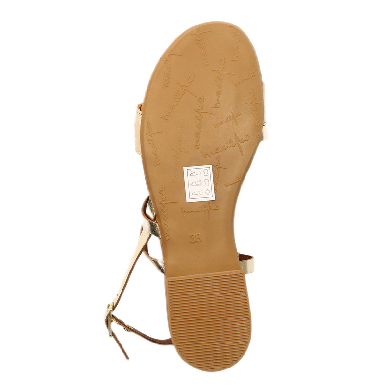 Maciejka Women's Leather Sandals Gold