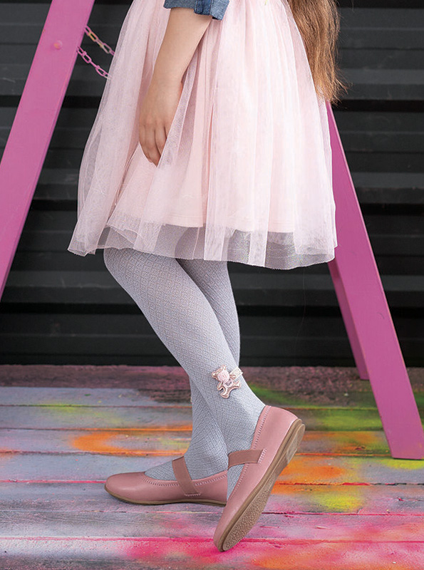 NOQ By Knittex Bamboo Julita Silver children's tights