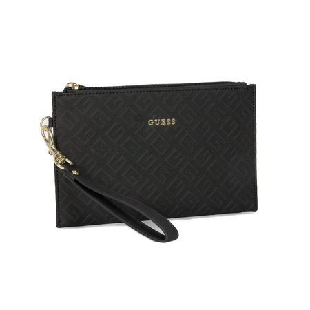 Guess Kosmetyczka damska Lorey Flat Top Zip Bla Black czarna