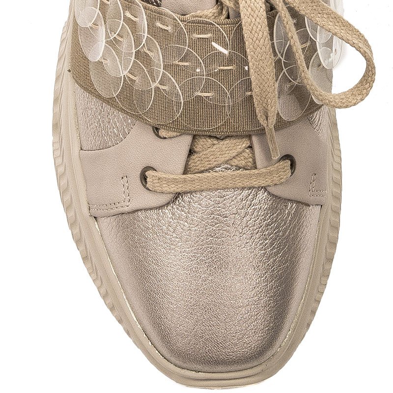 Maciejka 04448-25-00-5 Gold+Beige Flat Shoes