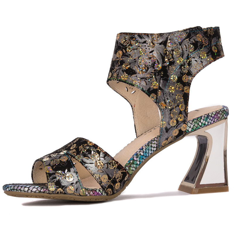 Laura Vita Women's Leather Sandals Jacbo 03 Bronze