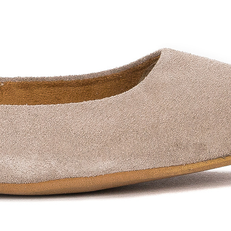Maciejka Suede Leather Almond-Toe Women’s Ballerinas Beige 04100-42/00-8