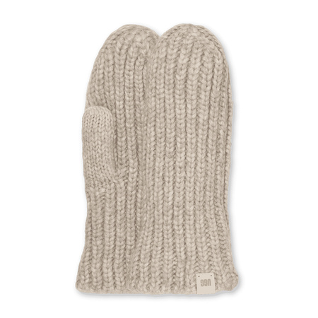 Ugg Women's Chunky Rib Mitten Gloves in Light Grey