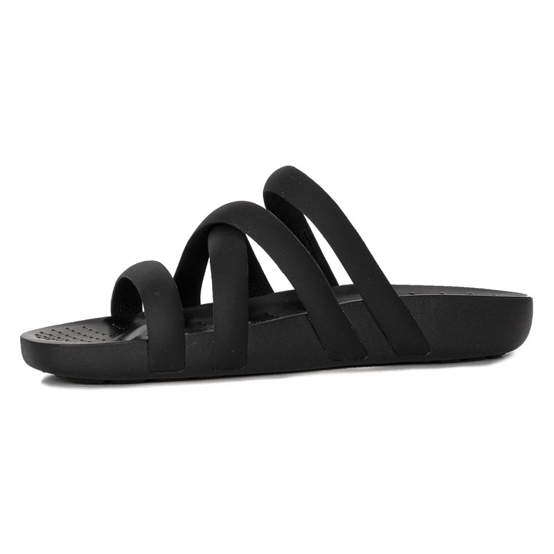 Crocs Women Slides Black Splash Strappy