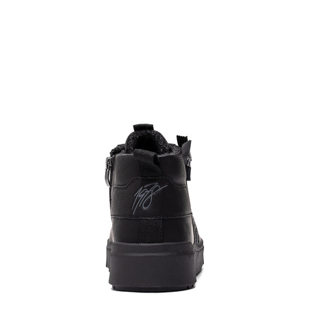 Bugatti Botki Męskie Sznurowane Czarne