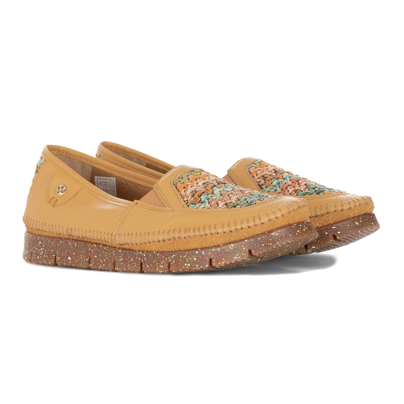 Maciejka Women's Leather BShoes Navy Yellow