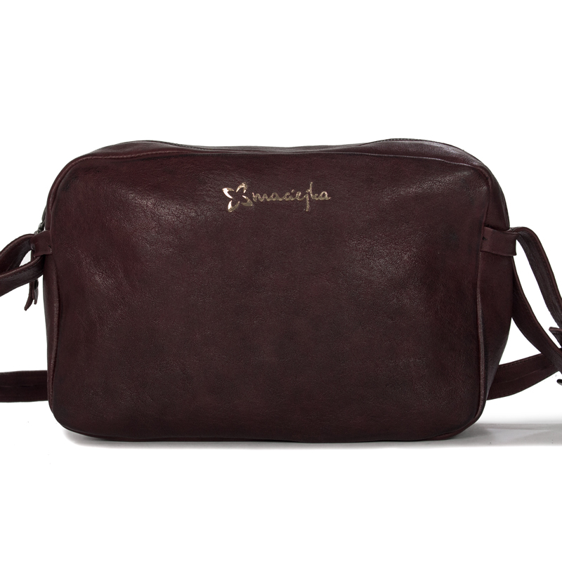 Maciejka Burgundy Leather Women's Handbag