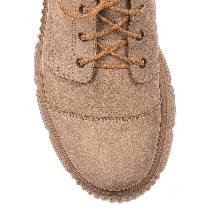 Maciejka Women's boots, leather, nubuck, openwork beige
