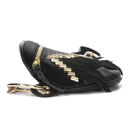 Piti Cuiti Women's Handbag Black with Tassels