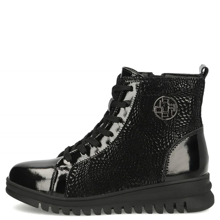 Filippo Black Leather Lace-Up Ankle Boots DBT8073-26-BLK-L