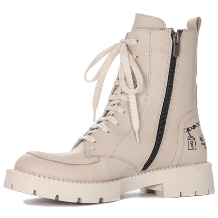 Venezia Beige leather boots