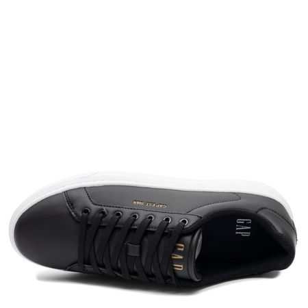 GAP Skórzane Męskie Sneakersy na Platformie Czarne GPM6164100003