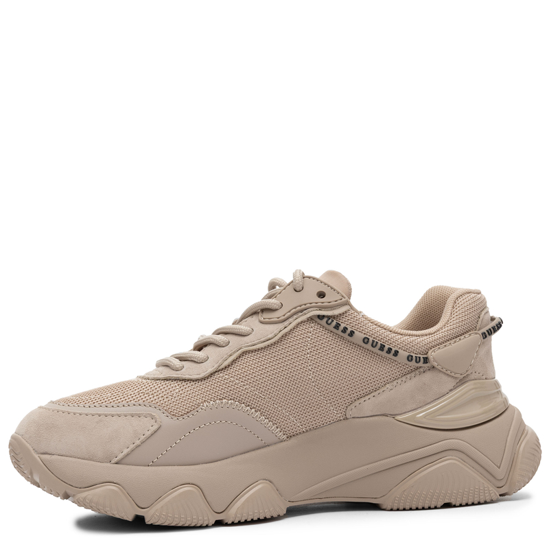 Guess Micola Sneakersy na Platformie Damskie Sznurowane Beżowe FL7MICLEA12
