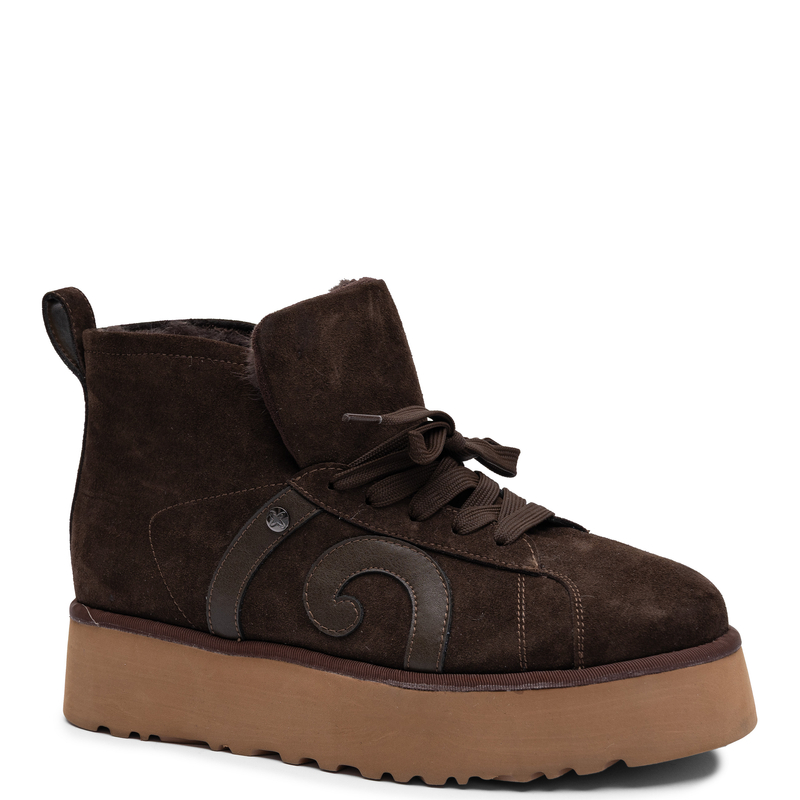 Maciejka Statement Suede Platform Ankle Boots Dark Brown K7872-02/00-4