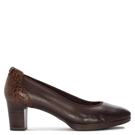 Tamaris Mahogany Comb Brown Pumps