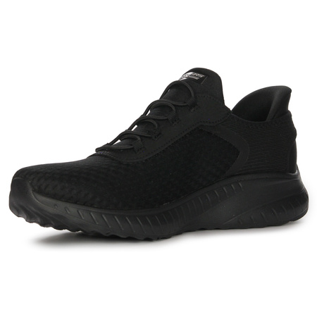 Skechers Sneakersy damskie Slips-Ins Vegan wsuwane Black czarne