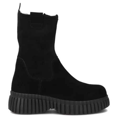 Filippo Suede Platform Ankle Boots High Upper Black DBT7163/25 BK