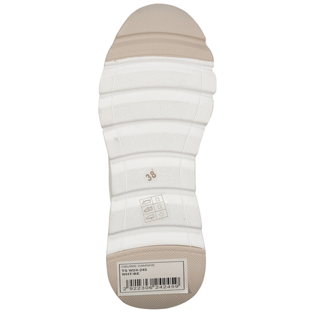 T.Sokolski Women's White Beige Flat Shoes