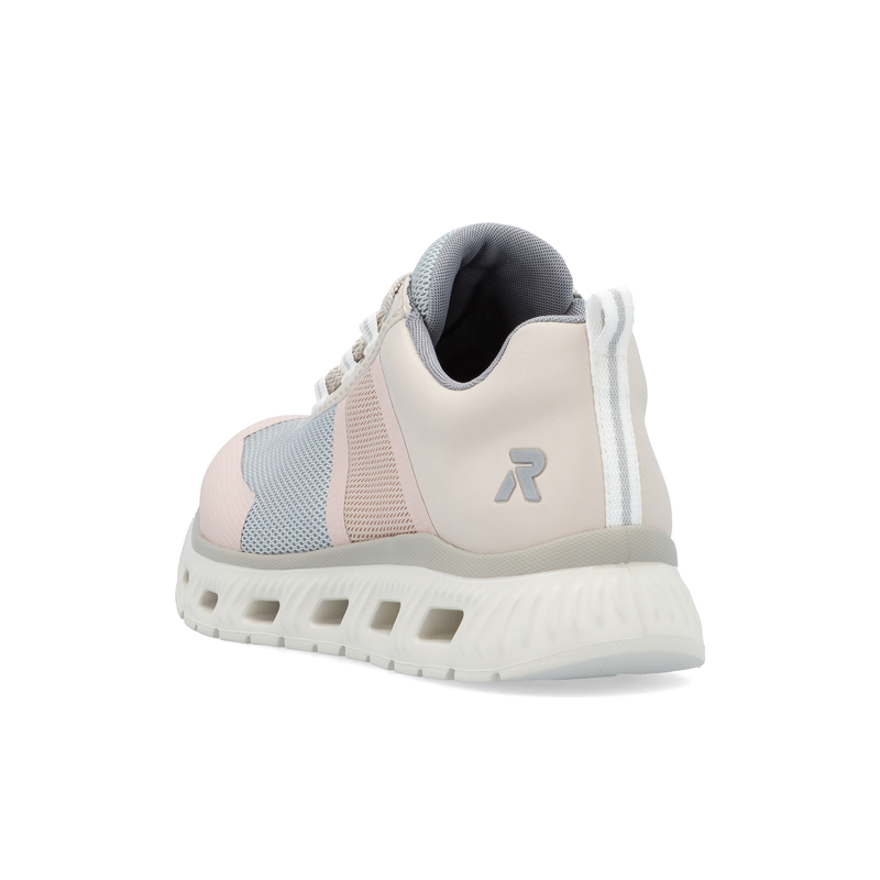 Rieker Sneakersy Damskie Różowo Niebieskie