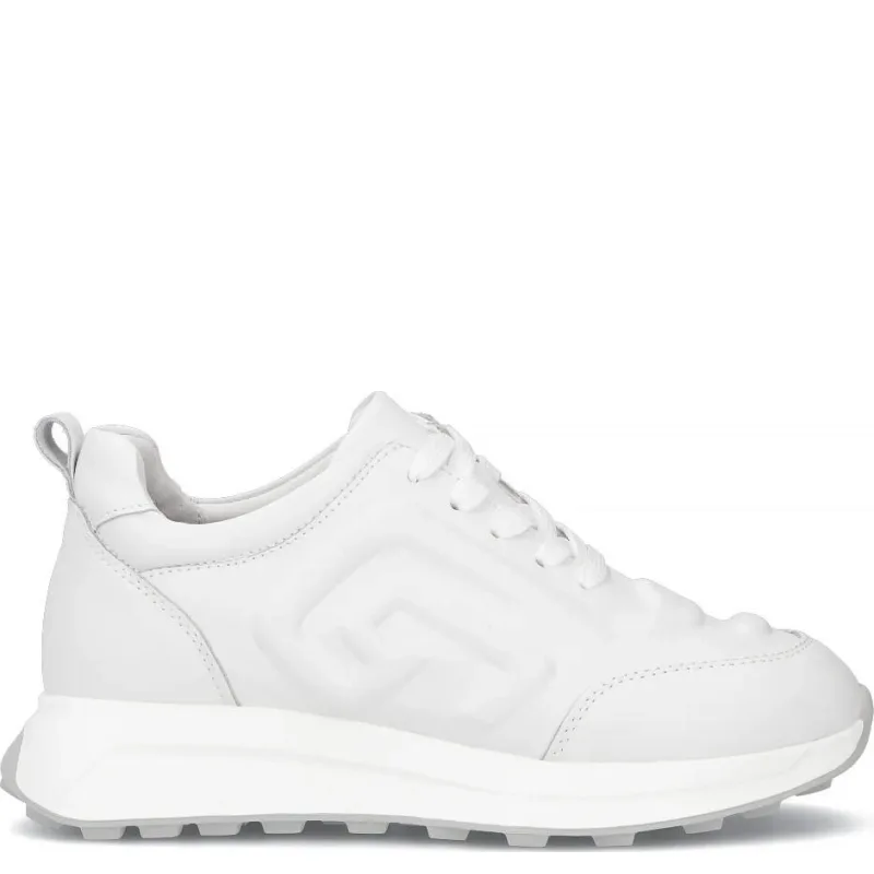 Filippo Sneakersy Damskie Skórzane Na Platformie Białe