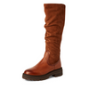 Marco Tozzi Leather Knee-High Boots with Warm Lining, 4.5 cm Block Heel, Cognac Brown 2-25690-45-392