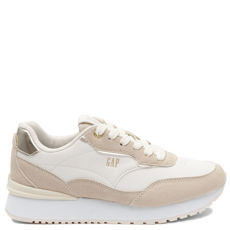 GAP Sneakersy Damskie na Platformie Białe Złote Detale GPW6135300049