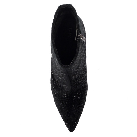 Guess Botki damskie na szpilce Black