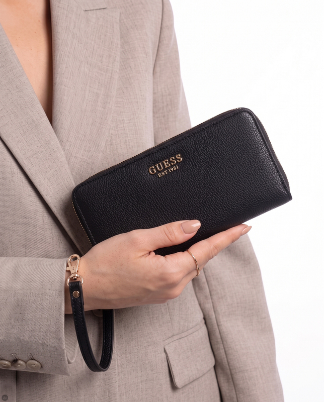 Guess Melody Women's Wristlet Wallet Black SWBG9735146-BLACK  HTML