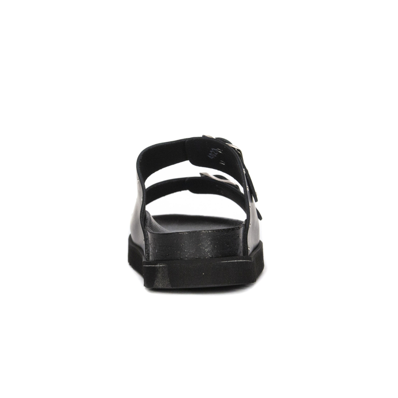 Scholl Klapki damskie skórzane Beatriz Black czarne
