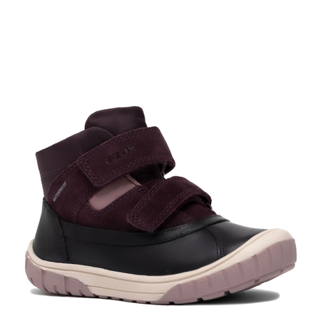 Geox Botki Dziewczęce Black/Dark Purple