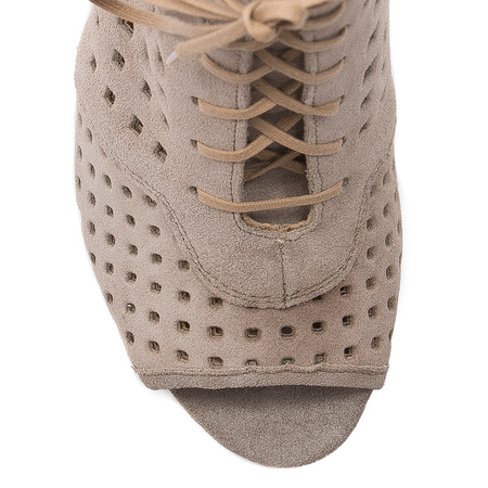 Maciejka Dark Beige Women's Lace-Up Boots