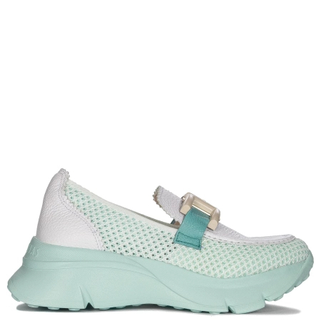 Hispanitas Women's platform low shoes moccasins White
