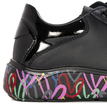 Filippo DP4480/23 BK MLT women's Platform Black Low Shoes