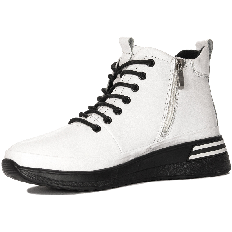Filippo Leather Ankle Boots Platform Warm-Lined White DBT4215/25WH