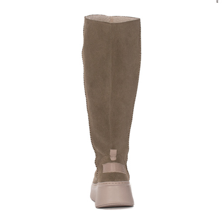 Maciejka Dirty Beige Knee-High Boots