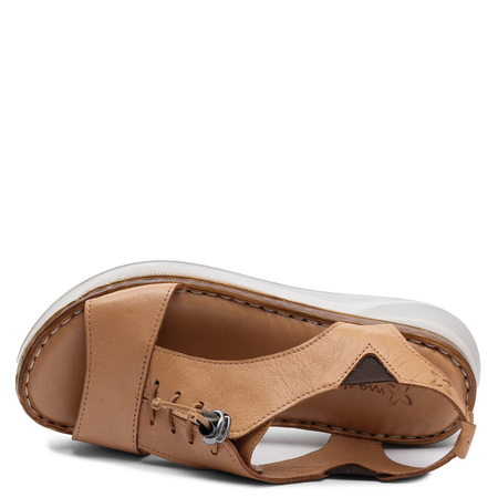 Maciejka Leather Platform Sandals Ginger Orange I7646-29/00-1