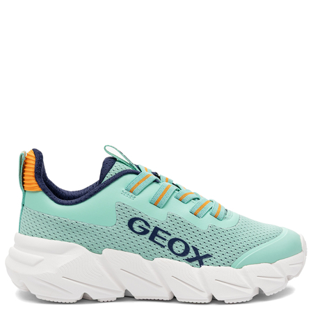 Geox Breathable Lightweight Kids Sneakers with Elastic Laces Green J46N1A-C3Z7R
