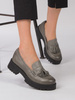 Maciejka Leather Platform Loafers Grey 5497S-35/00-5