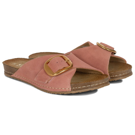 Maciejka Women's Leather Flip-Flops Pink