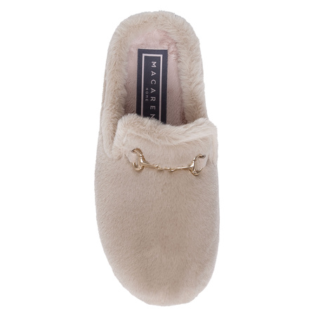 Macarena Beige Home Slippers