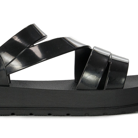 Sandały damskie Zaxy Freeze Sand Plat Fem Black Czarne