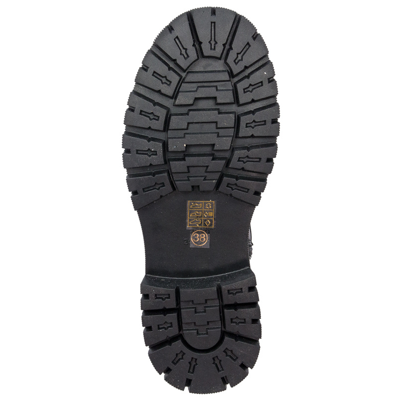 Botki GOE II2N4044 Black Print botki skórzane z czaszką Czarne