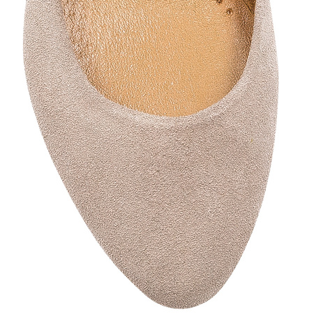 Maciejka Suede Leather Almond-Toe Women’s Ballerinas Beige 04100-42/00-8