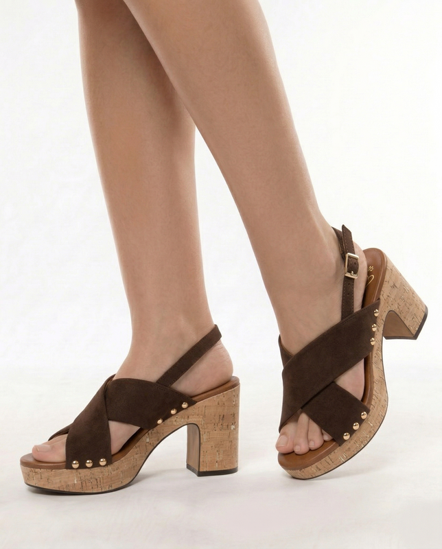 Marco Tozzi 2-28366 Women's Block Heel And Platform Sandals Brown 2-28366-46304MOCC