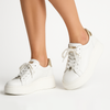 Maciejka Leather Platform Sneakers Lace-Up White 06191-11/00-8