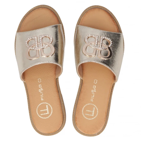 Filippo Women's Flip-Flops Gold