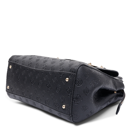 Guess Women's Large Classic Embossed Handbag Shoulder Bag Black HWPD2222070-BLACK