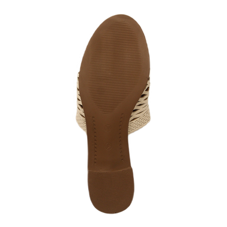 T. Sokolski Women's leather flip-flops Beige