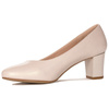 Sergio Leone Czółenka Damskie PB177 Beżowe Perła