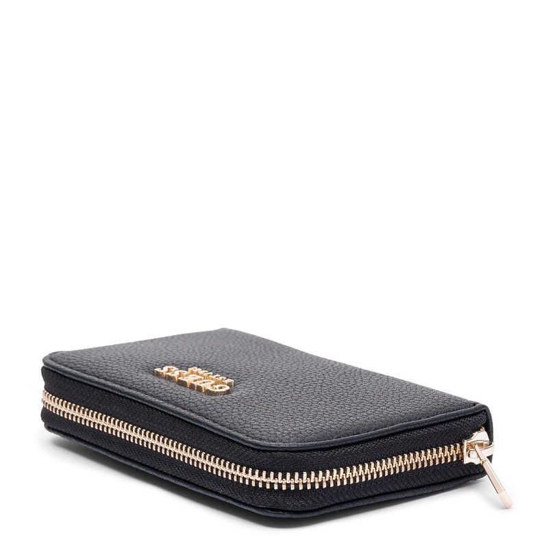 Guess Elegancki Zapinany Na Zamek Portfel Damski Czarny SWBG9735140-BLACK